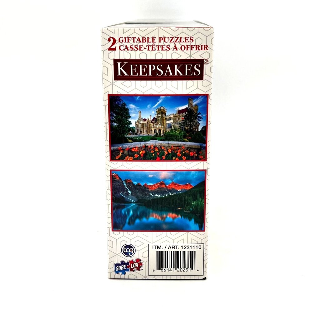 Keepsakes 2 Giftable 500-Piece JIgsaw Puzzles Casa Loma Moraine Lake Scenes New - Picture 12 of 15
